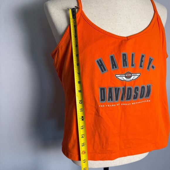 Harley-Davidson Vintage Y2K Women's Crop Tank XL 100th Anniversary Biker 2/$50 - Picture 6 of 13